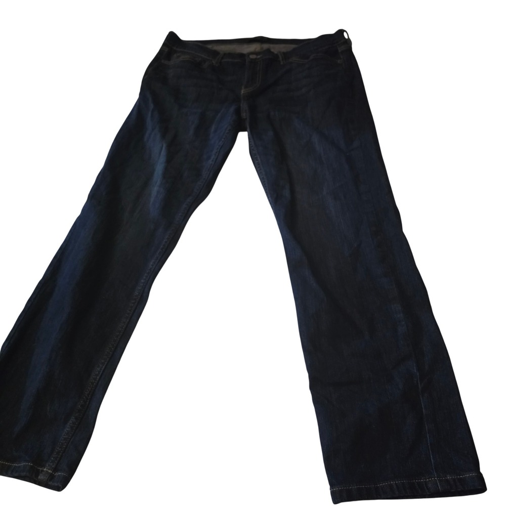 Banana Republic Girlfriend Jeans Dark Wash Denim Size 30/10 Stretch Tapered Leg